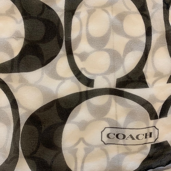 Coach Accessories - EUC COACH scarf black white and grey
